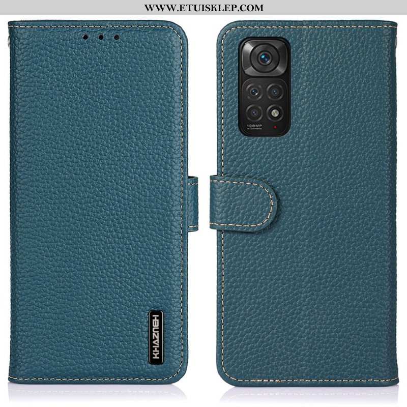 Etui Folio do Xiaomi Redmi Note 11 / 11S Khazneh Skóra Liczi